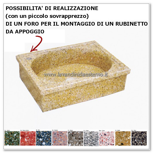 lavello da giardino pilozzo in graniglia levigata 228