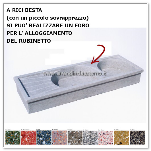 lavello da giardino acquaio a due buche 154