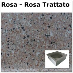 lavello da giardino pilozzo in graniglia levigata 610866 rosa