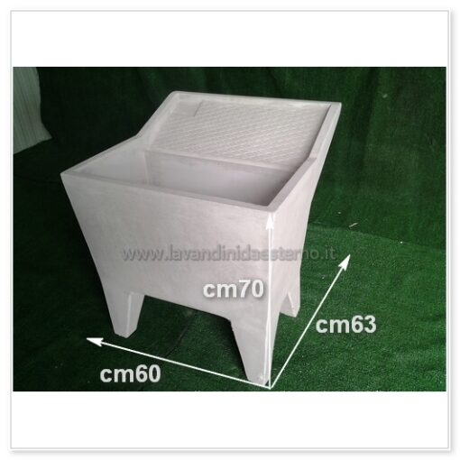 lavatoio lavanderia una vasca grigia 60