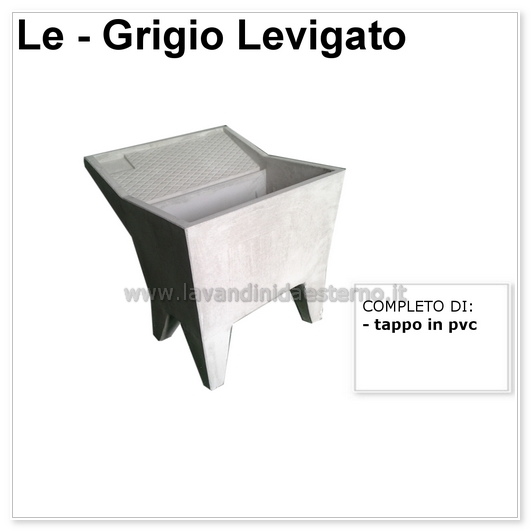 lavatoio lavanderia una vasca grigia 61011 LE