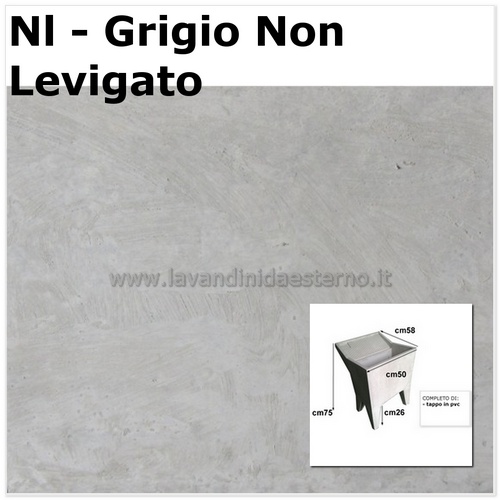 lavatoio lavanderia una vasca grigia 61012 NL