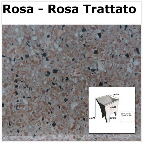 lavatoio lavanderia una vasca grigia 61017 ROSA