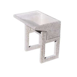 Alternative view of lavatoio da esterno con supporti separati 4649 in graniglia levigata