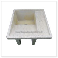 lavatoio da esterno con supporti separati 4749 in graniglia levigata giallo