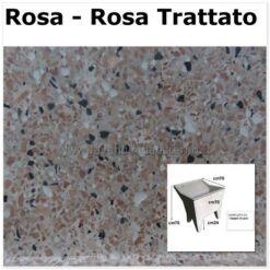 lavatoio da esterno una vasca in graniglia levigata 61047 ROSA