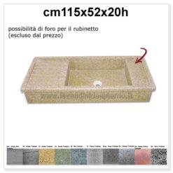 lavello da esterno acquaio in graniglia levigata 66