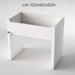 Alternative view of Lavandino da esterno con piedi 100x60x90h / cm 100x70x90h