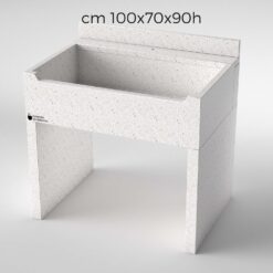 Lavandino da esterno con piedi 100x60x90h / cm 100x70x90h