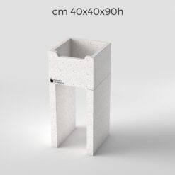 Alternative view of lavandino da esterno con piedi cm 40x40x90h / cm 40x50x90h