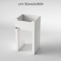 Alternative view of Lavandino da esterno con piedi 50x40x90h / cm 50x50x90h