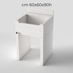 Lavandino da esterno con piedi 60x50x90h / cm 60x60x90h