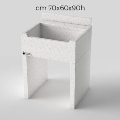 Lavandino da esterno con piedi 70x50x90h / cm 70x60x90h