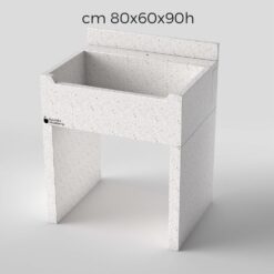 Lavandino da esterno con piedi 80x50x90h / cm 80x60x90h