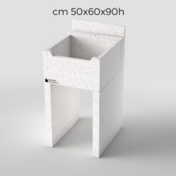 lavandino da esterno con piedi cm 50x50x90h / cm 50x60x90h