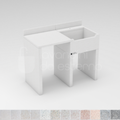 lavello con piano cm 120x60x90h