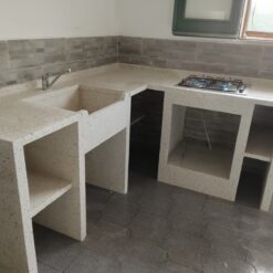 Cucina da Esterno Angolare con Piano Cottura e Lavello