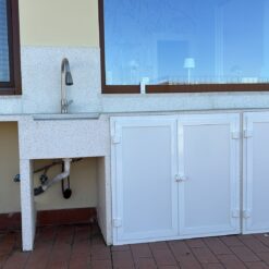 Cucina da Esterno Artigianale in Cemento Levigato