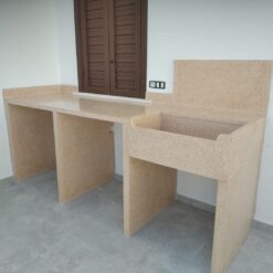Cucina da Esterno Lineare in Graniglia