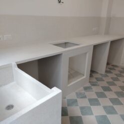 Alternative view of Cucina da Esterno in Cemento Levigato con Lavello